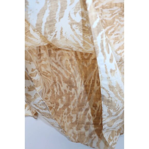 Beautiful By Lawrence Zarian Animal Print Asymmetrical Top M Grannycore - Picture 9 of 10